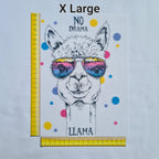 No Drama Llama Iron on fabric heat transfer DTF-10