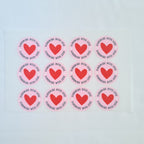 Handmade with Love Heart Iron on fabric heat transfer DTF-14