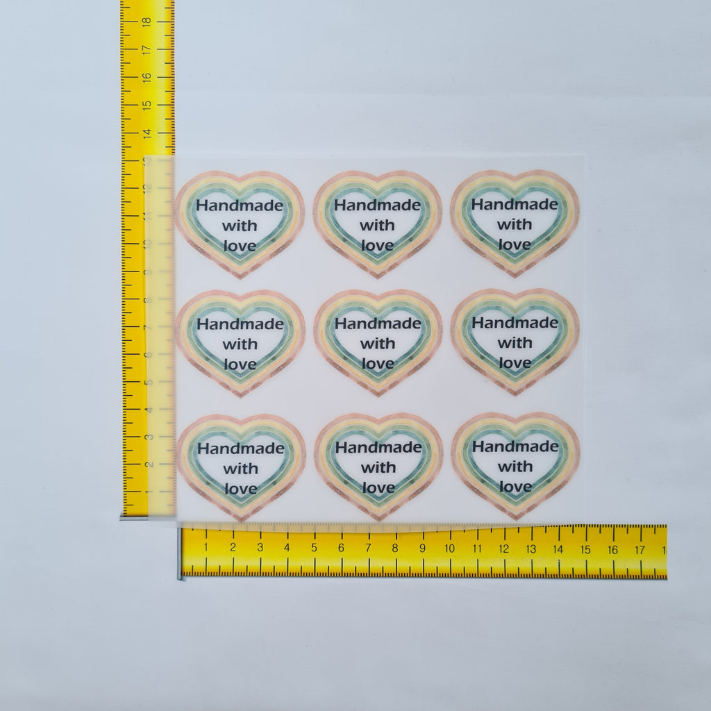 Handmade with Love Iron on fabric heat transfer DTF-15