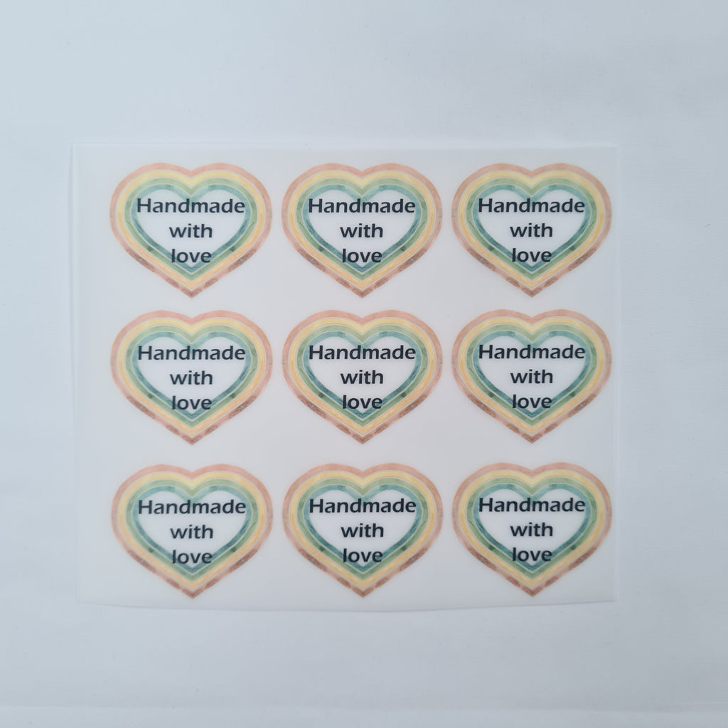 Handmade with Love Iron on fabric heat transfer DTF-15