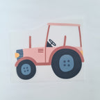 Tractor Pink Iron on fabric heat transfer DTF-22