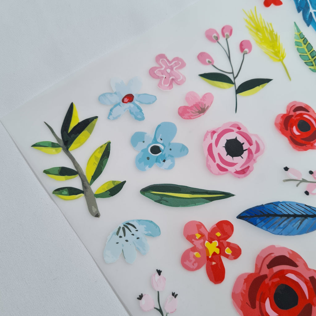 Meadow Flowers A4 Mix Iron on fabric heat transfer DTF-46