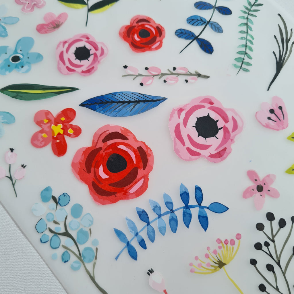Meadow Flowers A4 Mix Iron on fabric heat transfer DTF-46