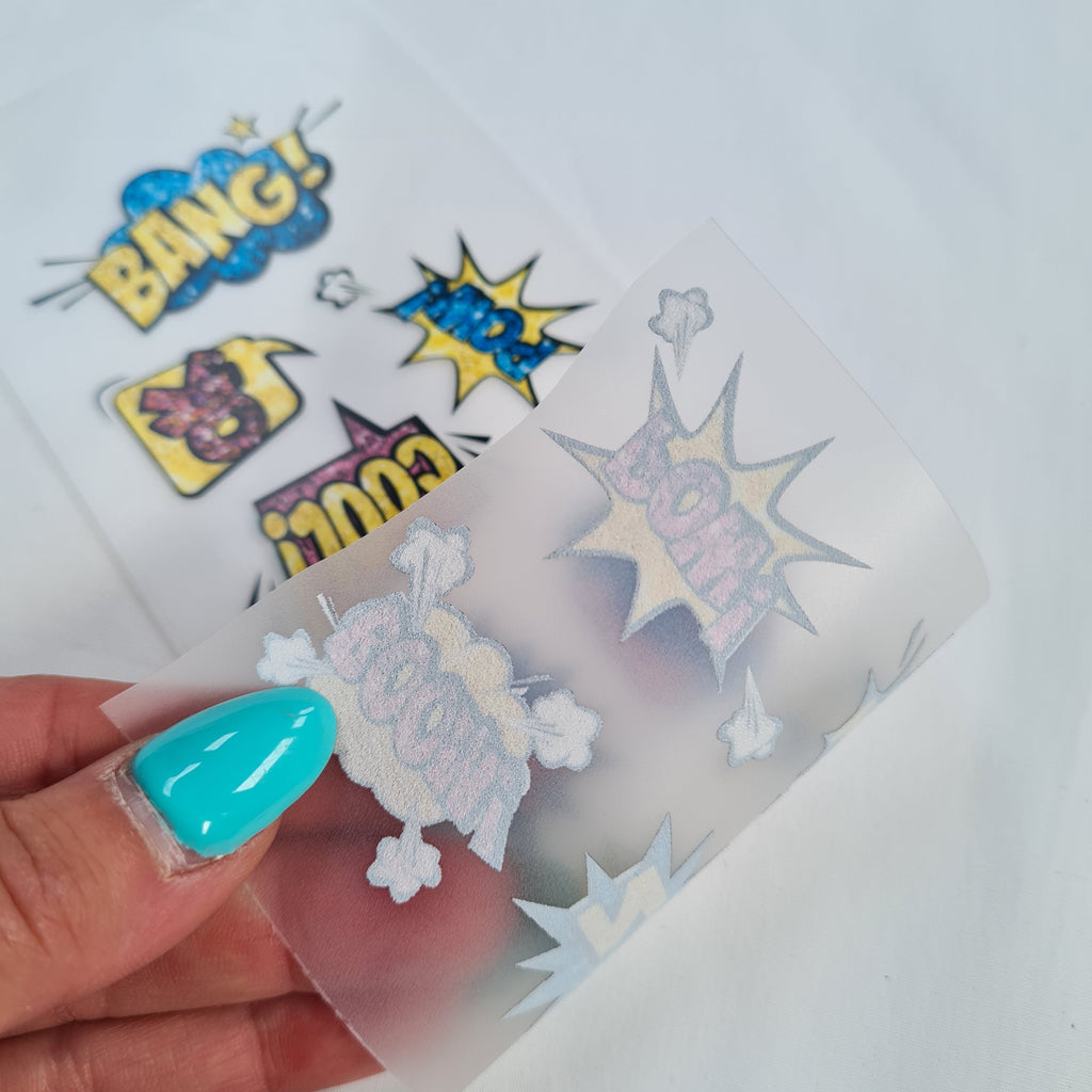 Cartoon Bubbles Mini Set Iron on fabric heat transfer DTF-52