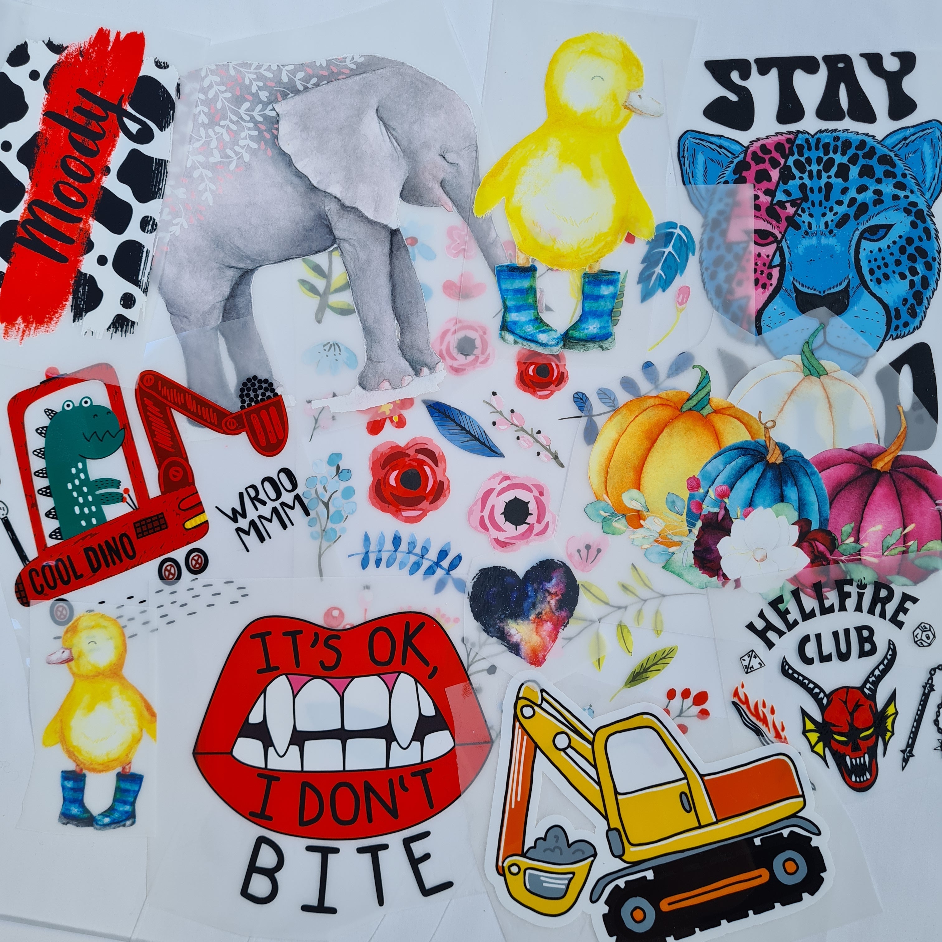 Custom Print Iron on fabric heat transfer DTF PYO