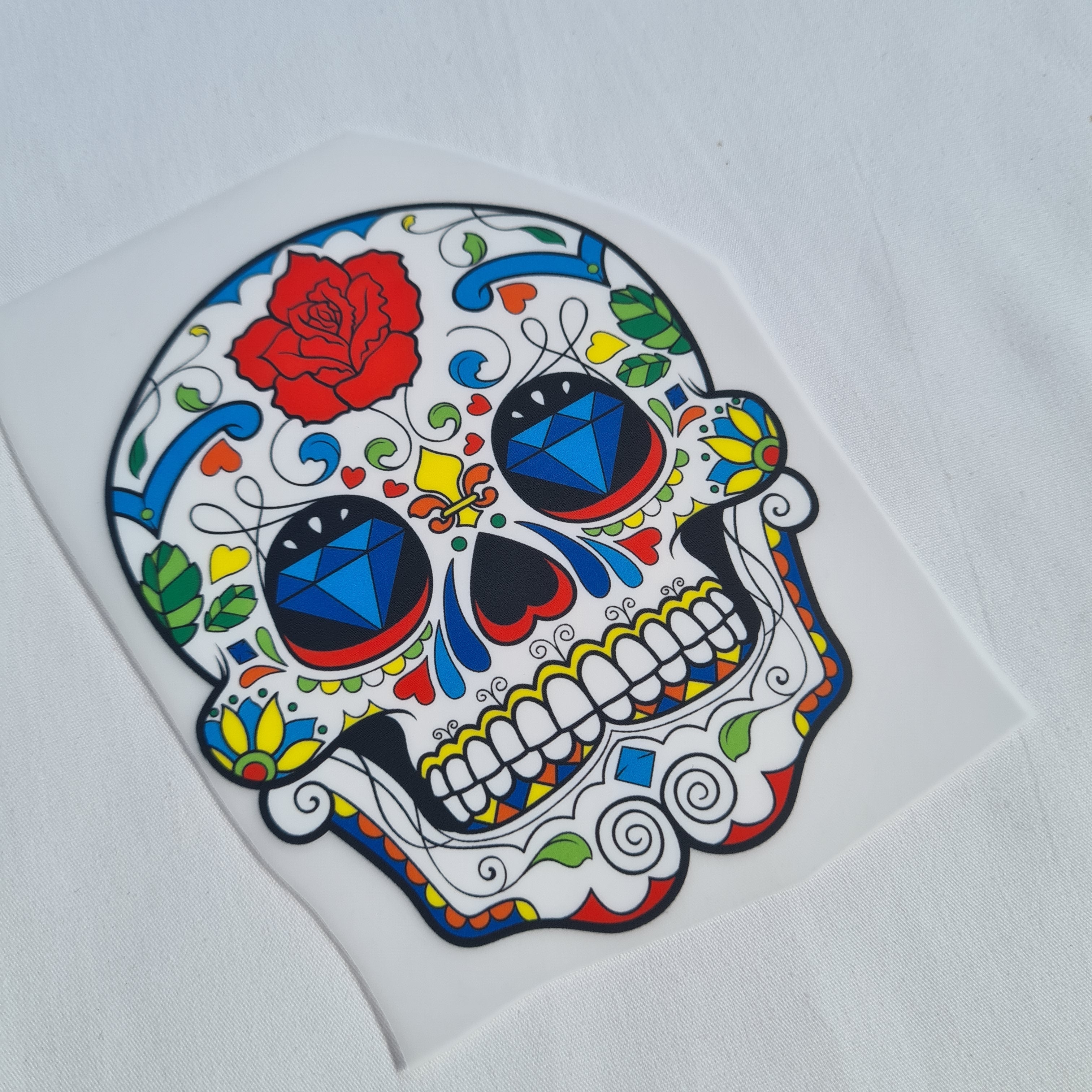 Sugar Skull Iron on Fabric Heat Transfer DTF-71