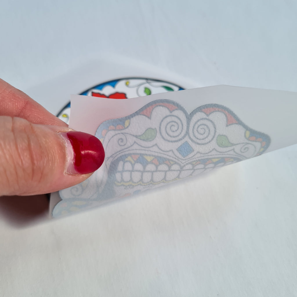 Sugar Skull Iron on Fabric Heat Transfer DTF-71