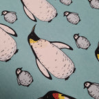 Penguins Mint Fabric