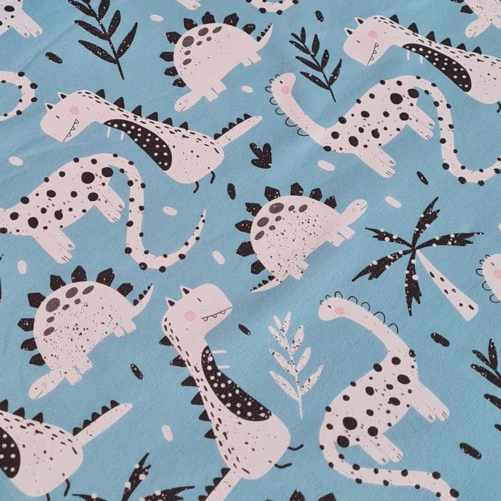 Dotty Dinos Blue Fabric