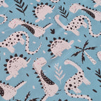 Dotty Dinos Blue Fabric