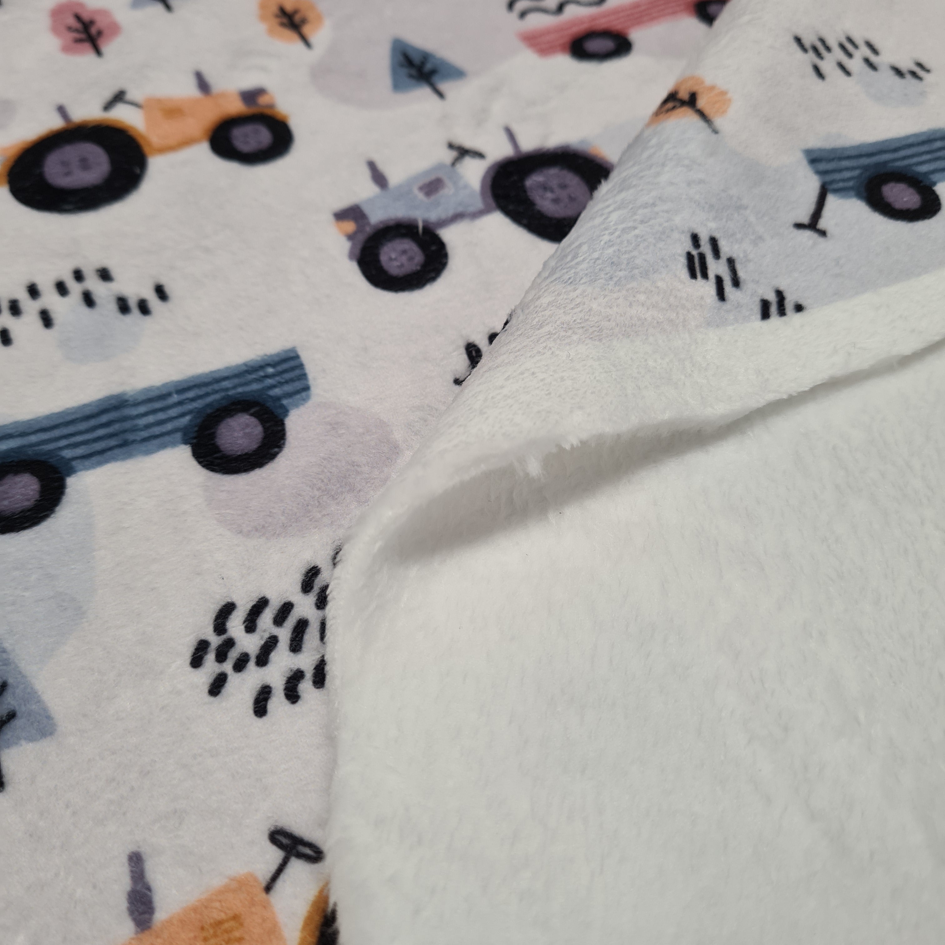 Tractor Doodle Fabric
