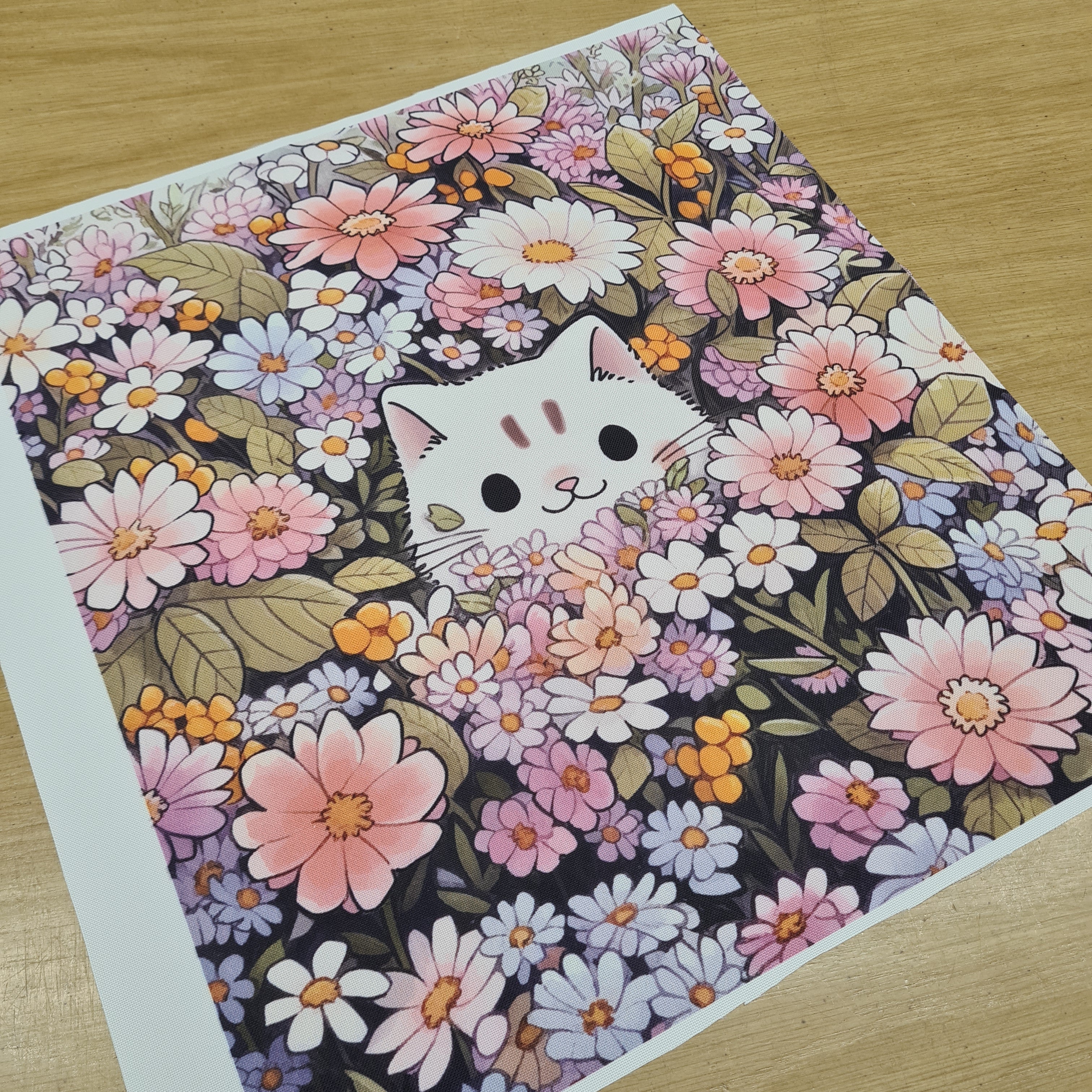 TOTE Cat Garden Fabric Bag Panel