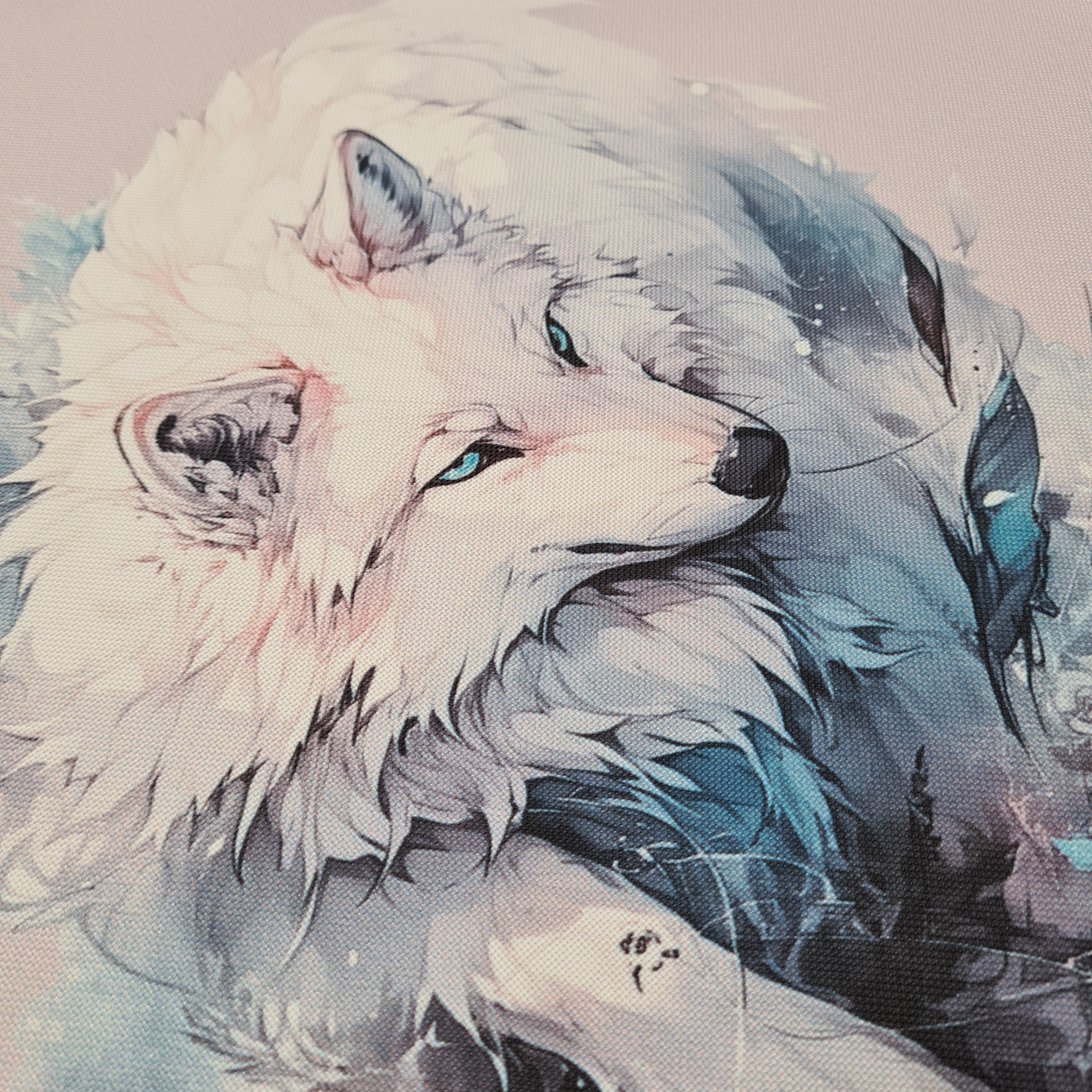 TOTE White Wolf Tote Fabric Bag Panel