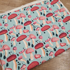 Mushrooms Blue Fabric