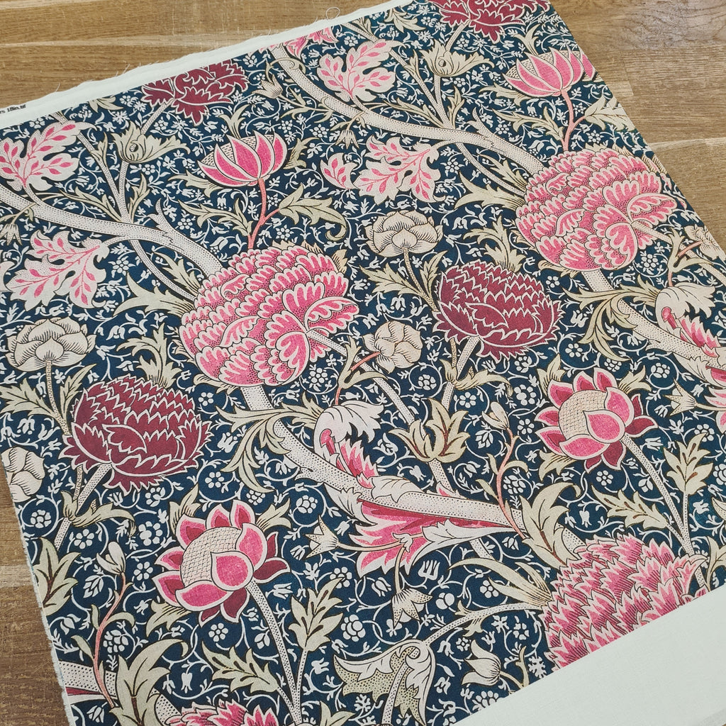 CUSHION Fabric Panel William Morris Pink Flowers