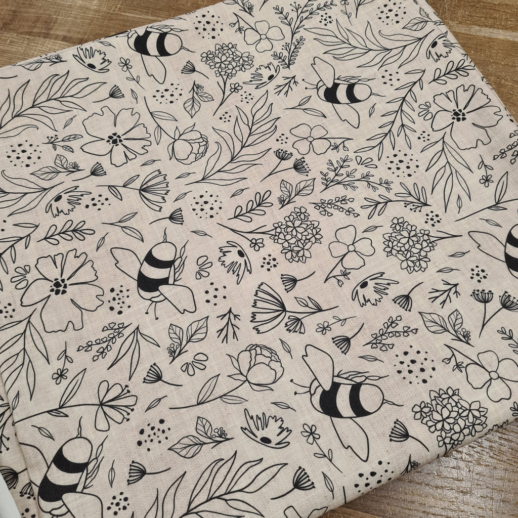 Beige Bees Fabric