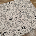 Beige Bees Fabric