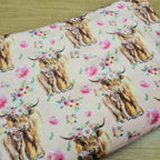 Highland Cows Pink Fabric