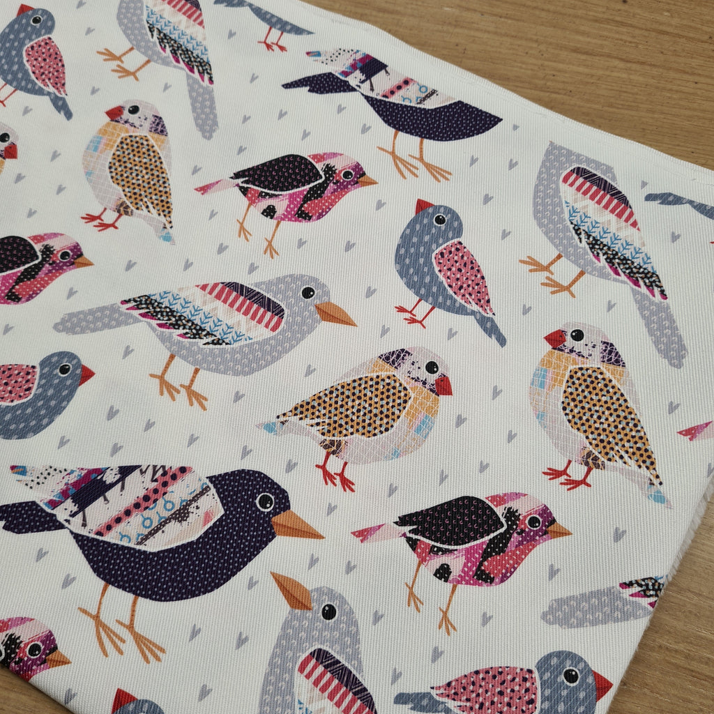 Patchwork Birds Fabric