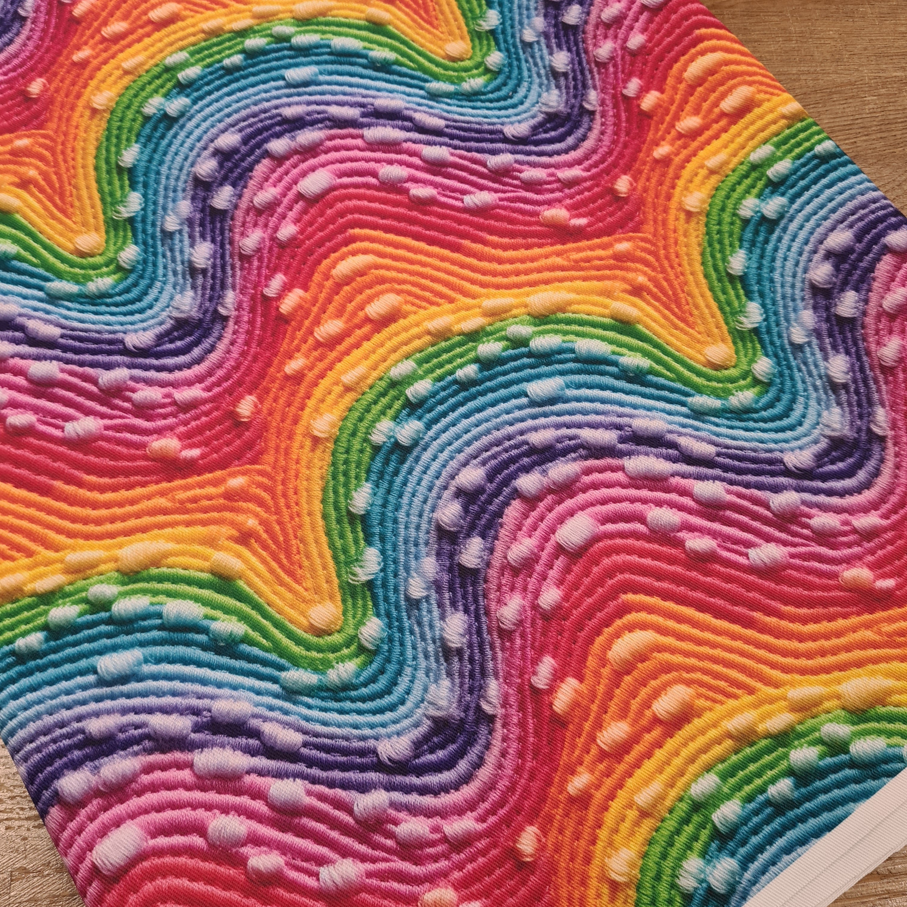 Rainbow Threads Embroidery Fabric