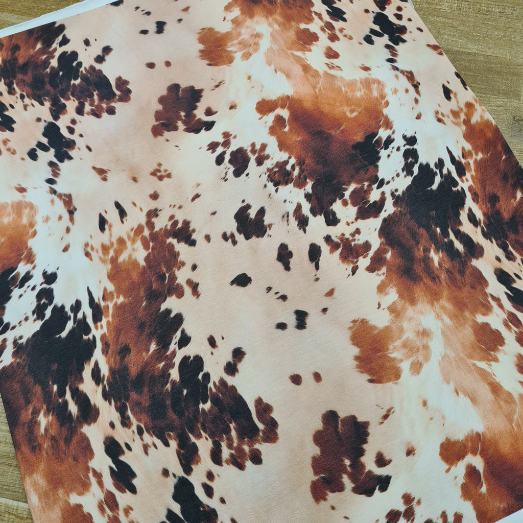Brown Cow Hide Light Fabric