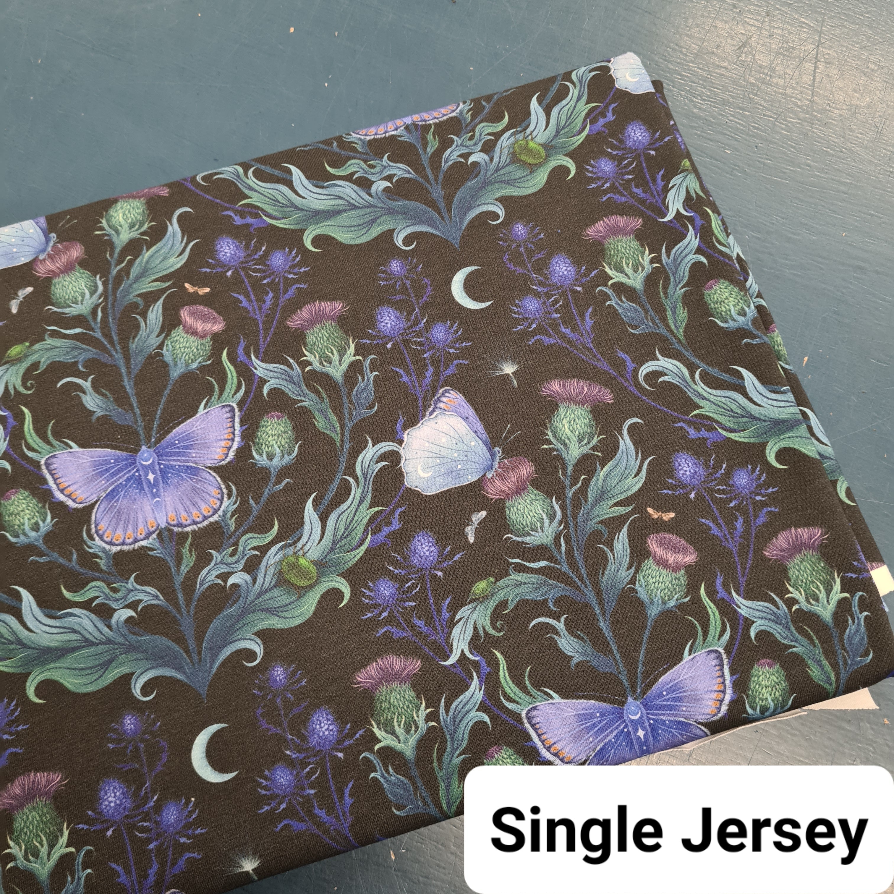 Moonlight Thistle Dark Fabric