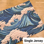 Ocean Waves Embroidery Fabric
