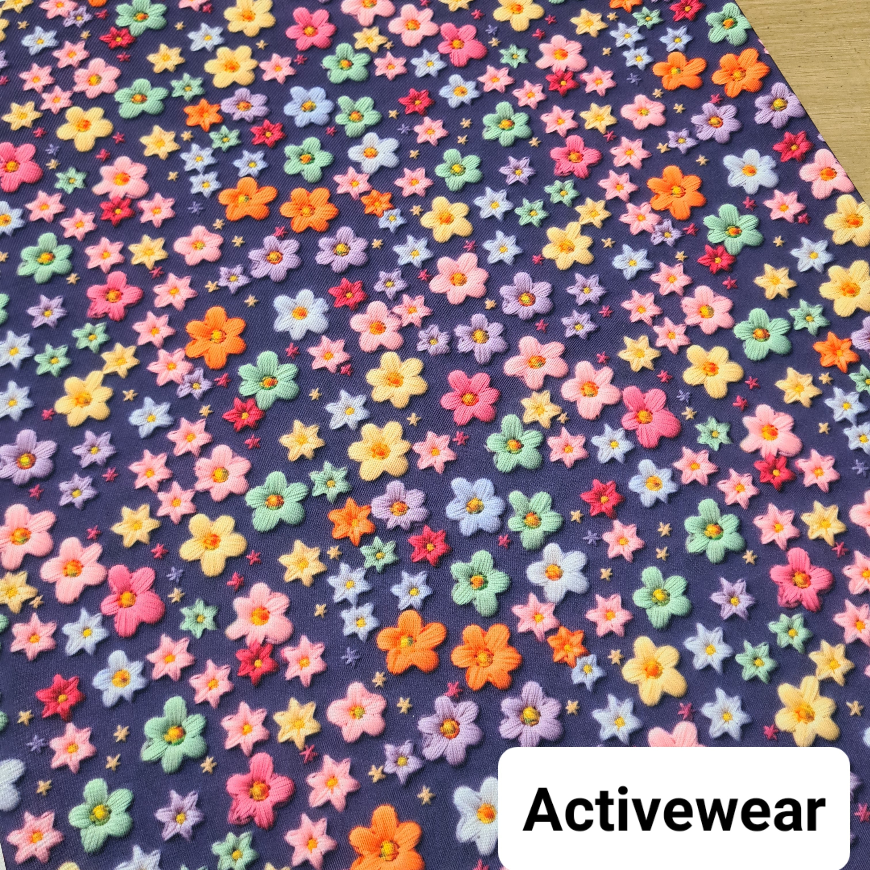 Happy Ditsy Flowers Embroidery Fabric