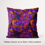 Purple and Orange Floral Fabric