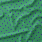 Polka Dot Blue and Green fabric