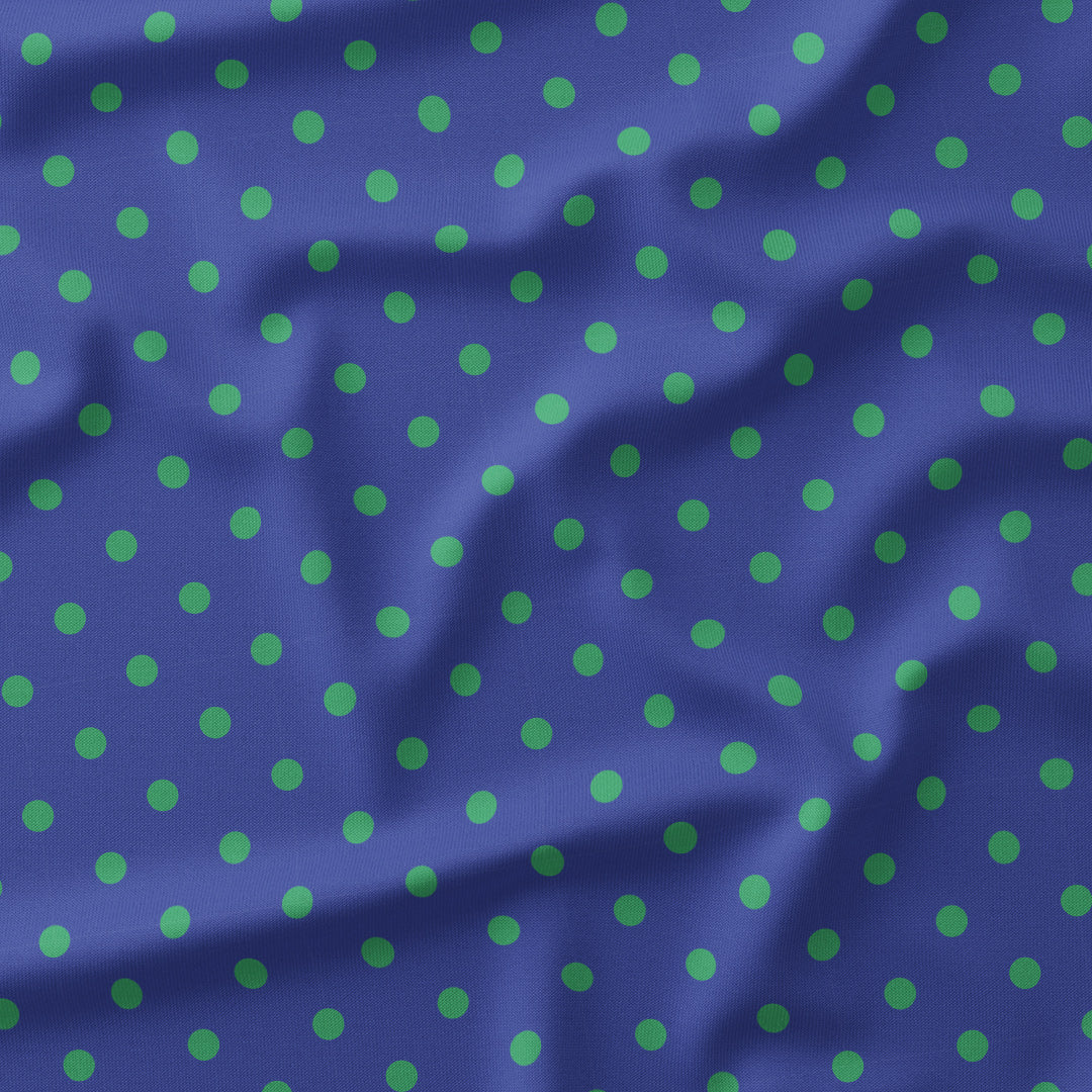Polka Dot Green and Blue fabric