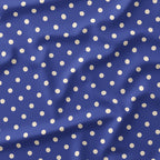 Polka Dot Cream and Blue fabric