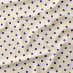 Polka Dot Blue and Cream fabric