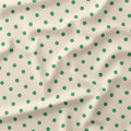 Polka Dot Green and Cream fabric