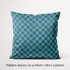 Check Green and Blue fabric, 45cm view