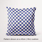 Check Cream and Blue fabric, 45cm view