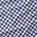 Check Cream and Blue fabric