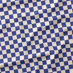 Check Cream and Blue fabric