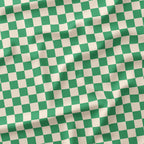 Check Cream and Green fabric