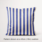 Stripe Blue and Cream fabric, 45cm view