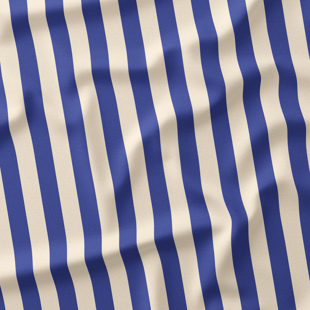 Stripe Blue and Cream fabric