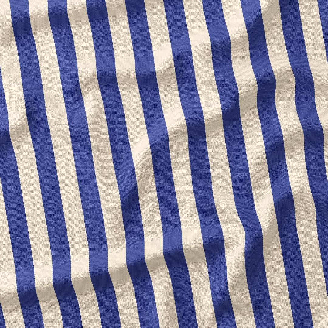 Stripe Blue and Cream fabric
