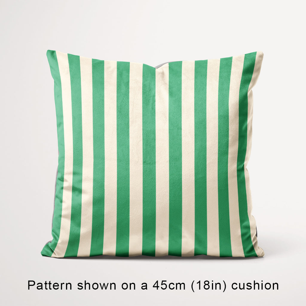 Stripe Cream and Green fabric, 45cm view