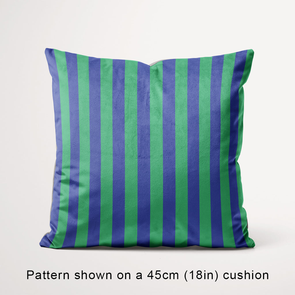 Stripe Blue and Green fabric, 45cm view
