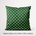 Polka Dot 0.5in Cream and Dark Green Fabric