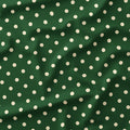 Polka Dot 0.5in Cream and Dark Green Fabric