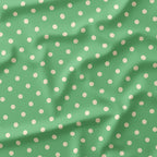 Polka Dot Cream and Mint fabric