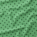 Polka Dot 0.5in Dark Green and Mint Fabric
