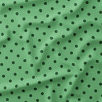 Polka Dot 0.5in Dark Green and Mint Fabric