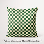 Check 1in Cream and Dark Green Fabric